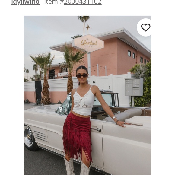 Idyllwind Dresses & Skirts - Idyllwind Burgundy Tina Fringe Skirt